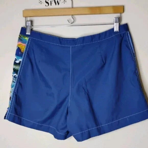 VTG Y2K Old Navy Swim Shorts Low Rise Hawaiian Beach Surf Size 10 - Picture 5 of 7